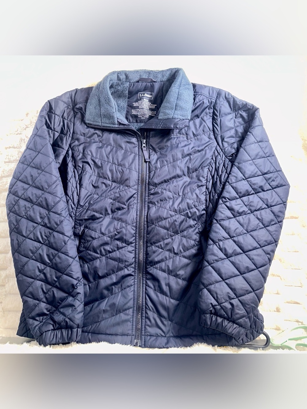 L.L. Bean Navy Quilted Lightweight Puffer Jacket